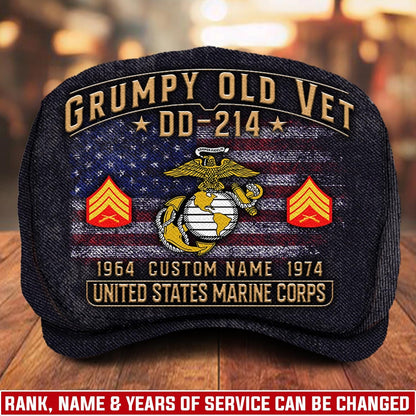 Custom U.S. Marine Corps Jeff Cap – Grumpy Old Vet