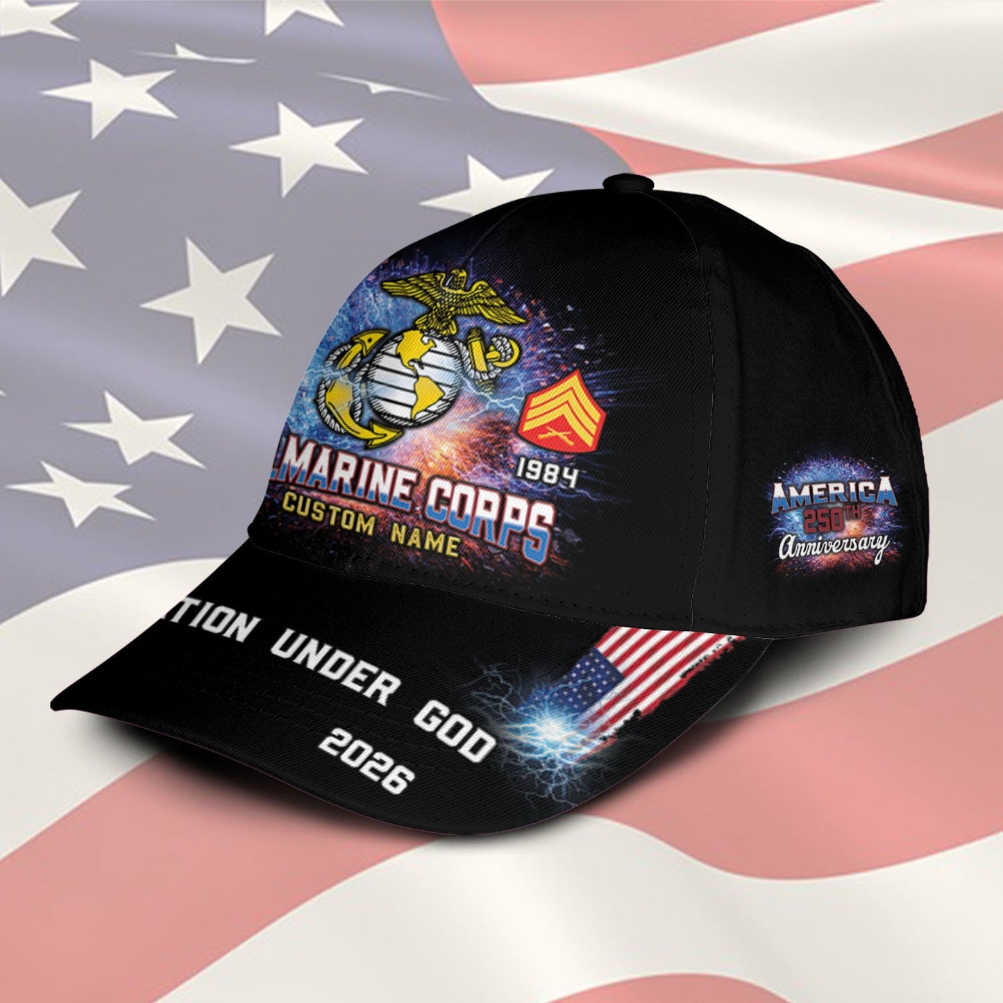 US Marine Corps – Classic Cap – One Nation Under God