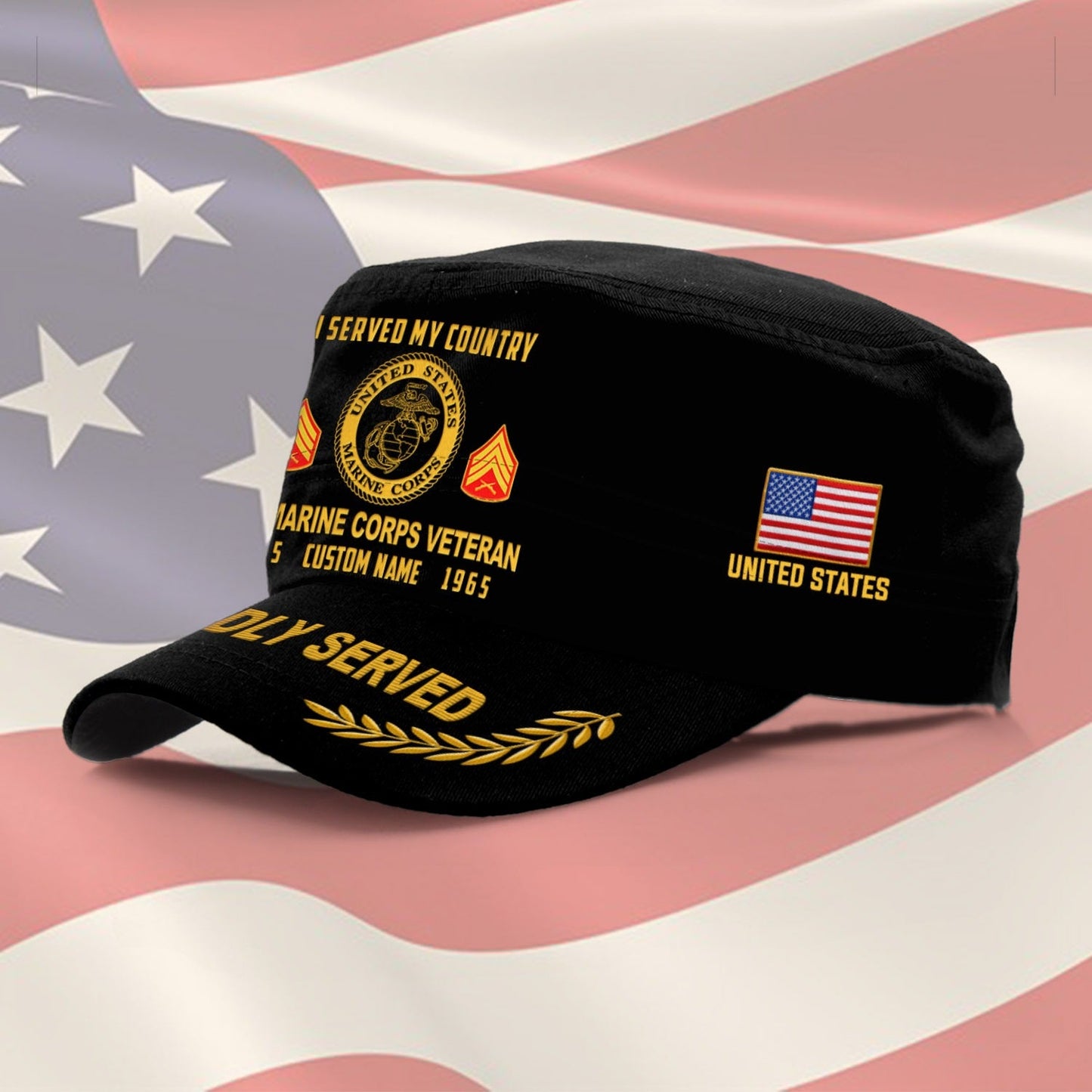 US Marine Corps – Military Cap -  Honor, Duty, Service