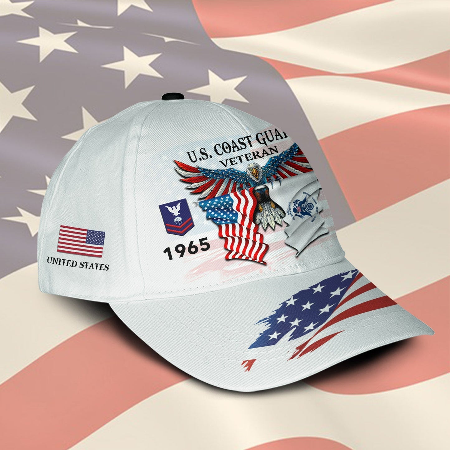 US Coast Guard – Classic Cap – Two Flags