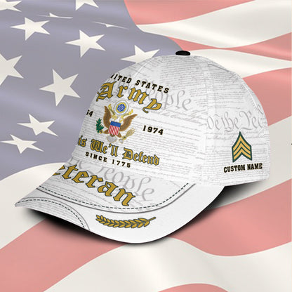 US Army – Classic Cap – Veteran White Cap