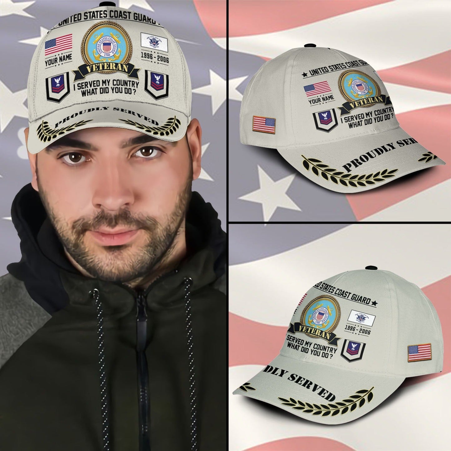 US Coast Guard – Classic Cap –  Veteran Honor Patch