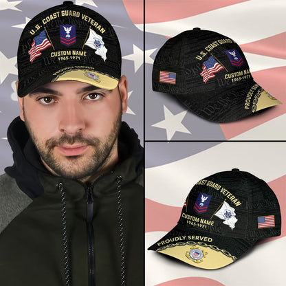 US Coast Guard – Classic Cap – Proudly Served - Flag