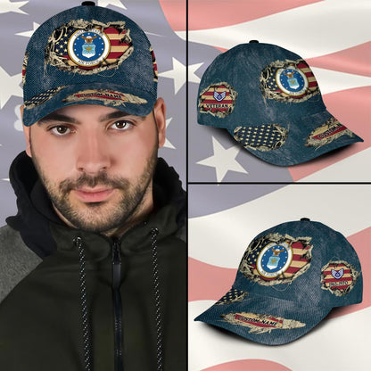 US Air Force – Classic Cap – Distressed Denim Print