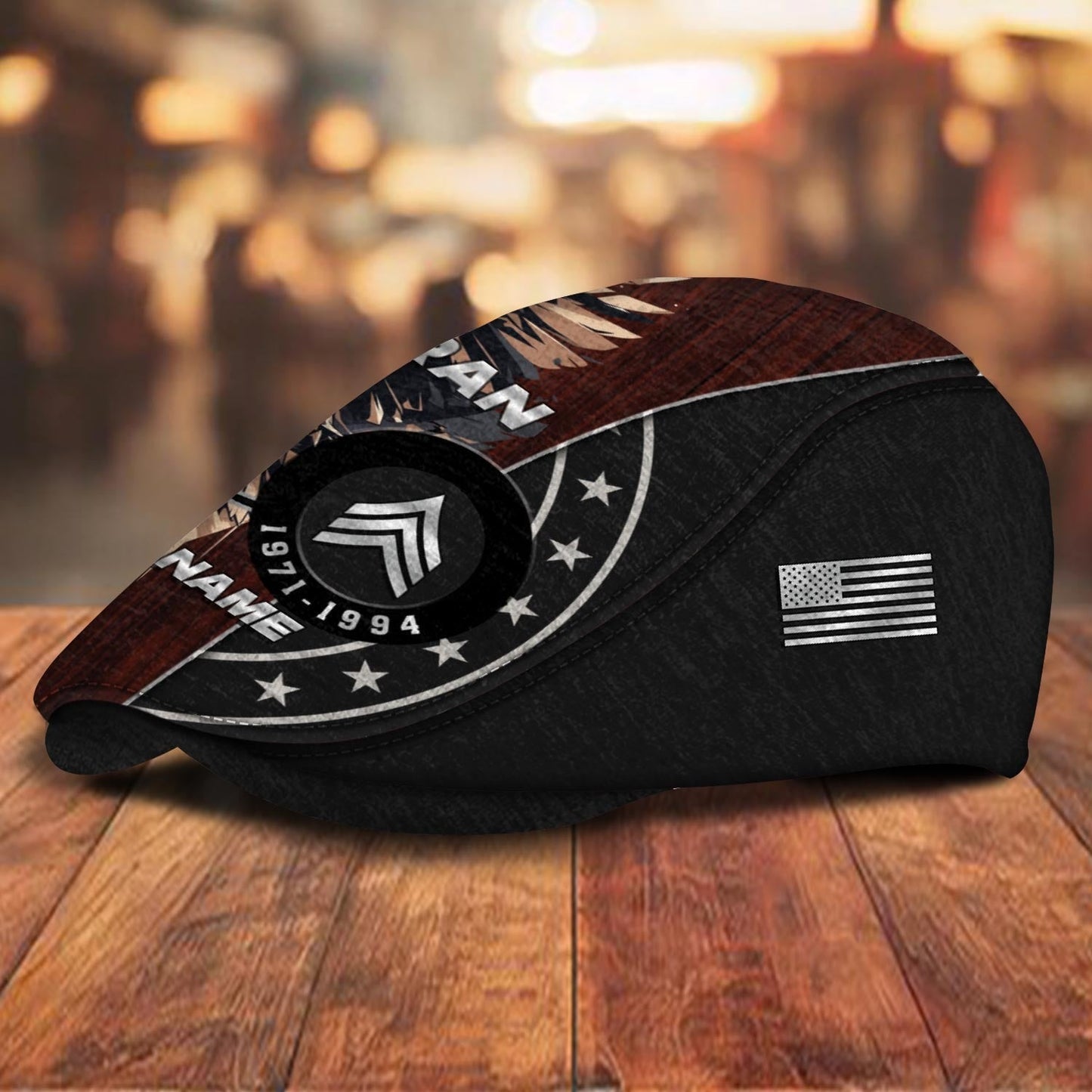 Custom U.S. Army Jeff Cap –  Eagle Star Circle Design