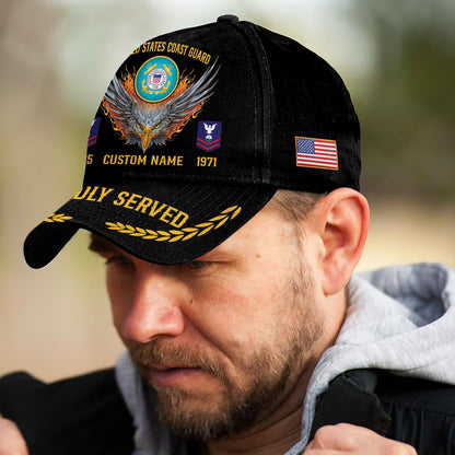 US Coast Guard – Classic Cap – Proudly Served - Flaming Eagle