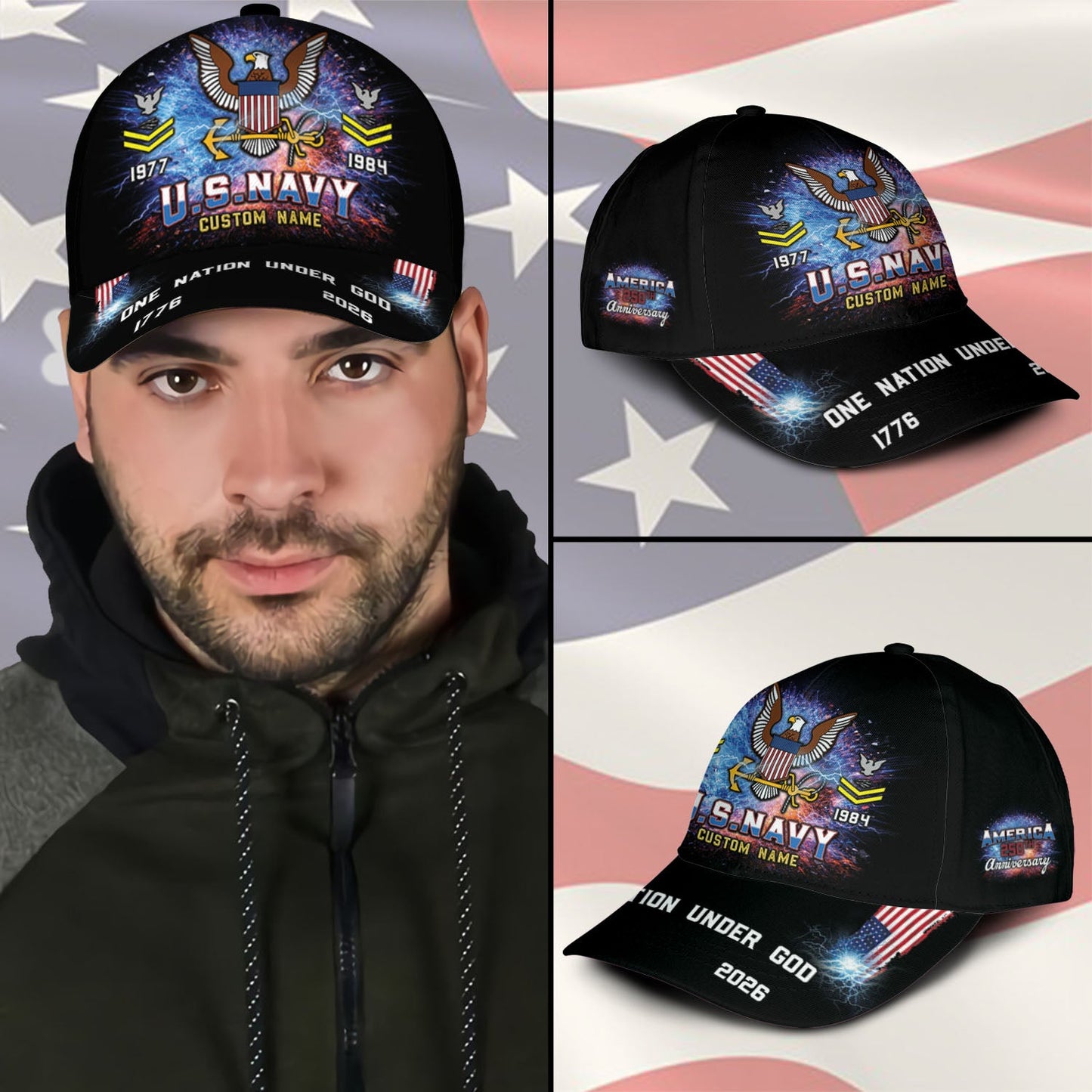 US Navy – Classic Cap – One Nation Under God