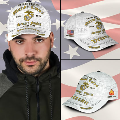 US Marine Corps – Classic Cap – Veteran White Cap