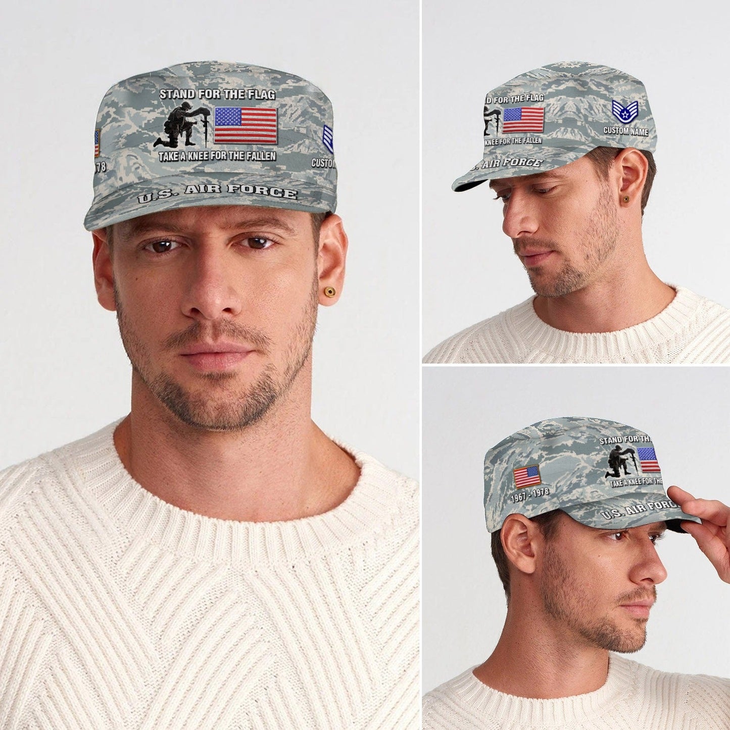 US Air Force – Military Cap - STAND FOR THE FLAG TAKE A KNEE FOR THE FALLEN