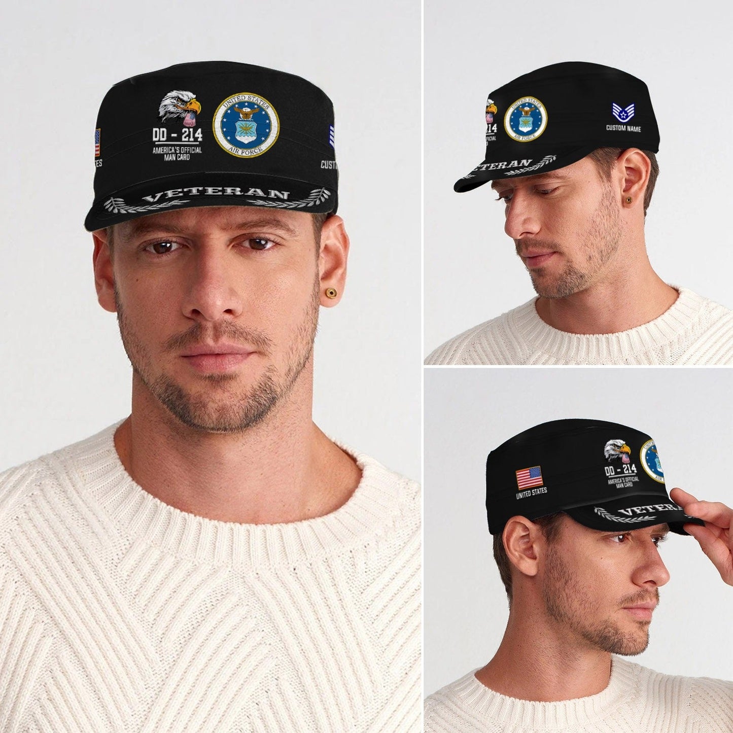 US Air Force – Military Cap - U.S. Veteran Eagle Emblem Cap