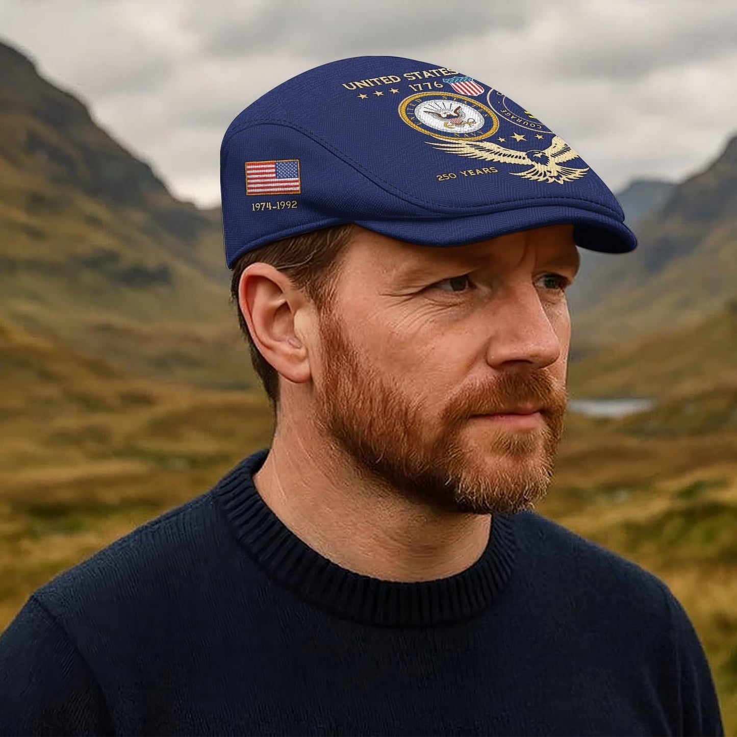 Custom U.S. Navy Jeff Cap – 250 YEARS OF FREEDOM