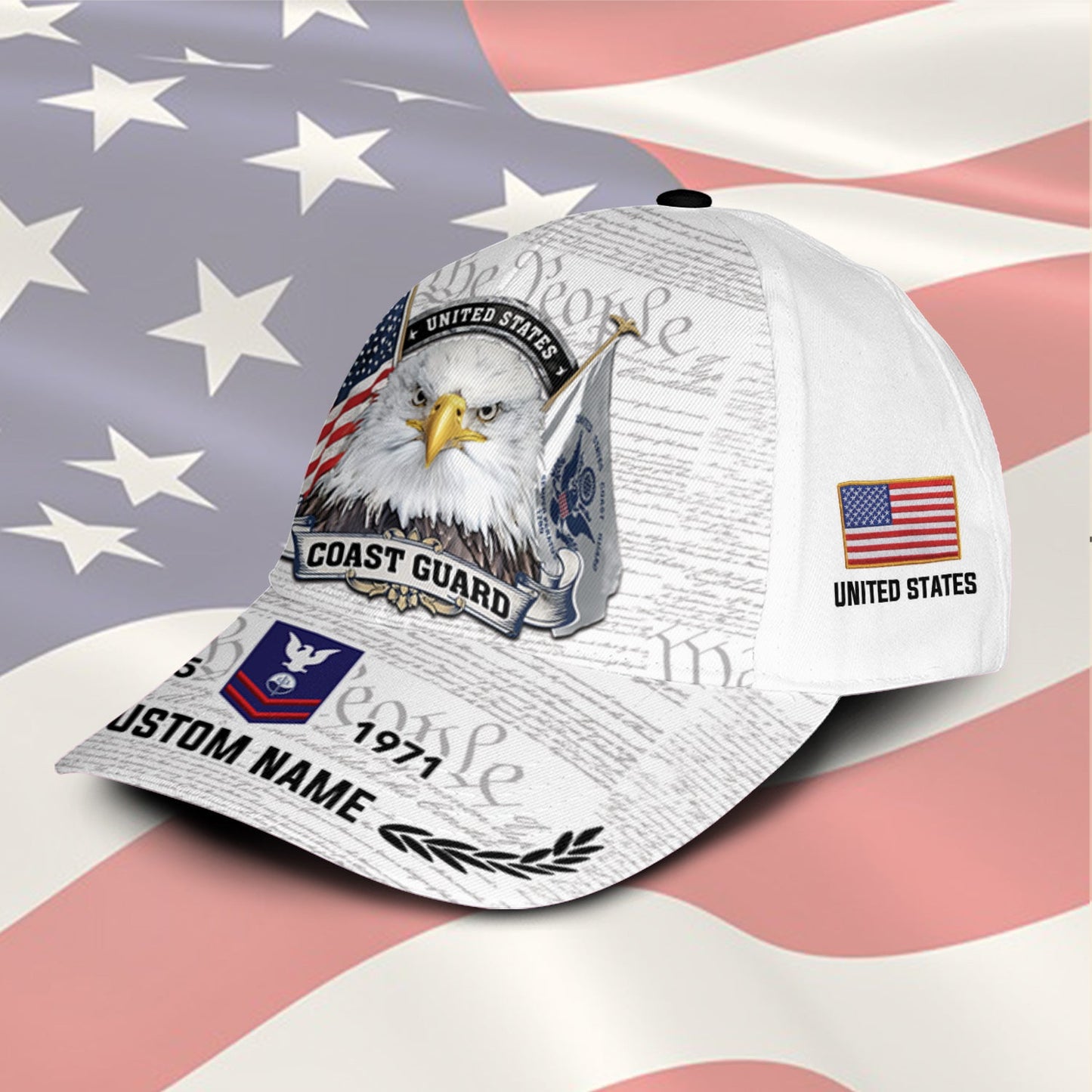 US Coast Guard – Classic Cap – We The People White
