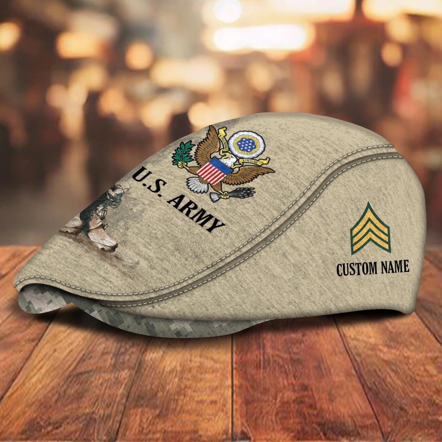 Custom U.S. Army Jeff Cap –  Honor The Fallen Camo Tribute Cap