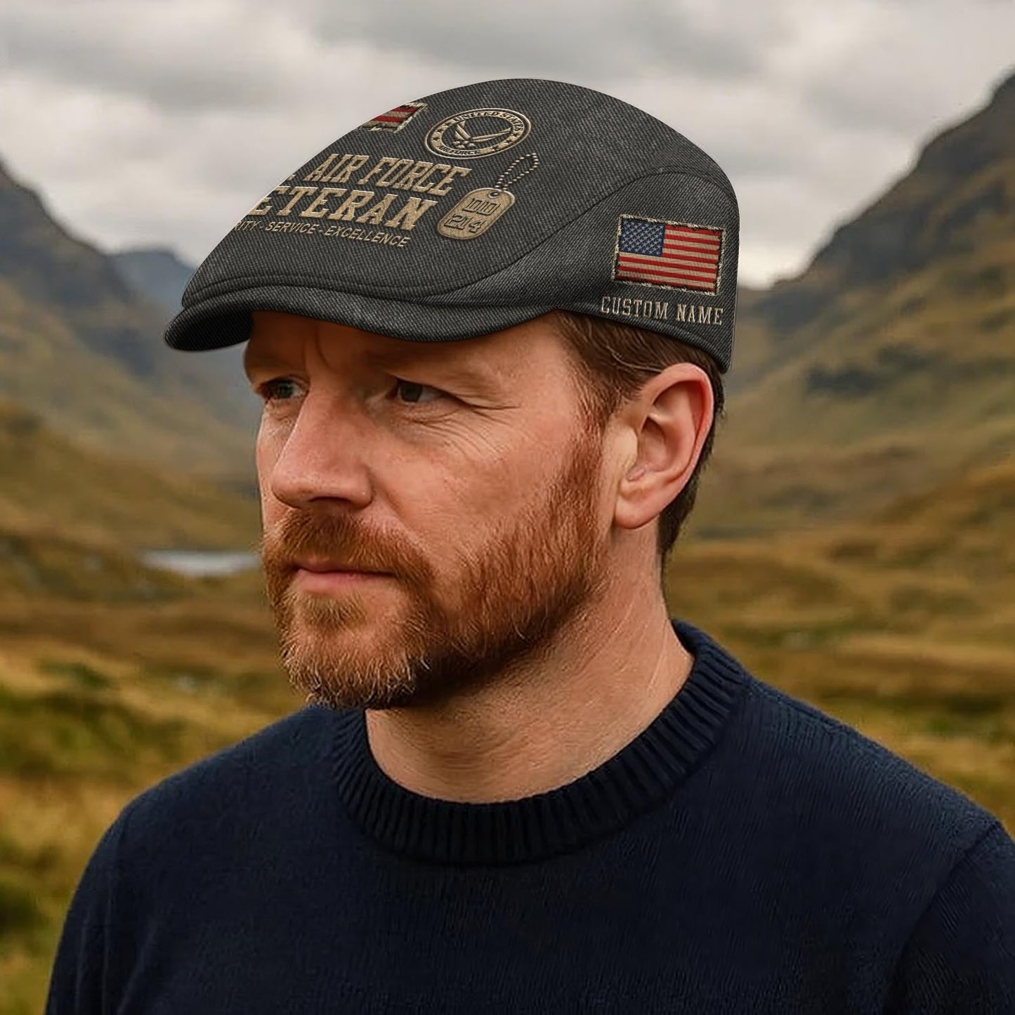 Custom U.S. Air Force Jeff Cap – Denim Patch Cap