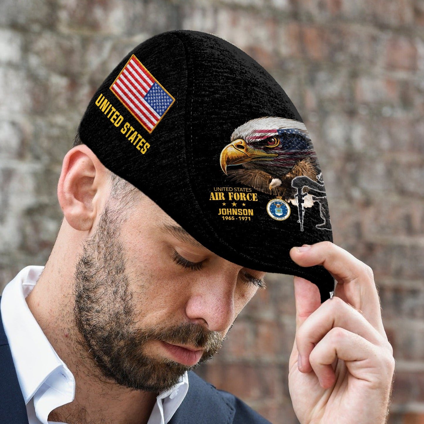 Custom U.S. Air Force Jeff Cap – Bald Eagle Design
