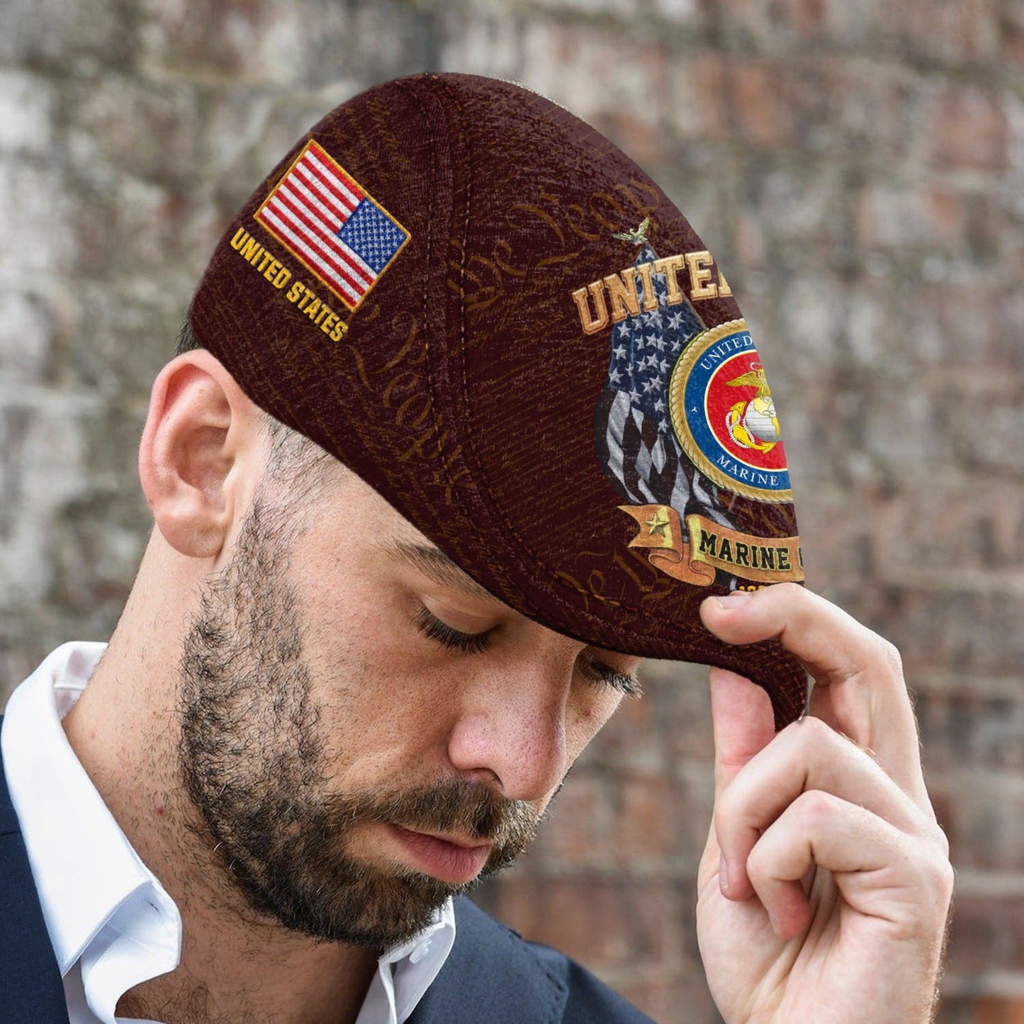 Custom U.S. Marine Corps Jeff Cap – Duty, Honor, Country