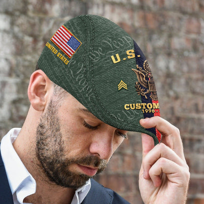 Custom U.S. Army Jeff Cap –  Stripe Eagle Cap