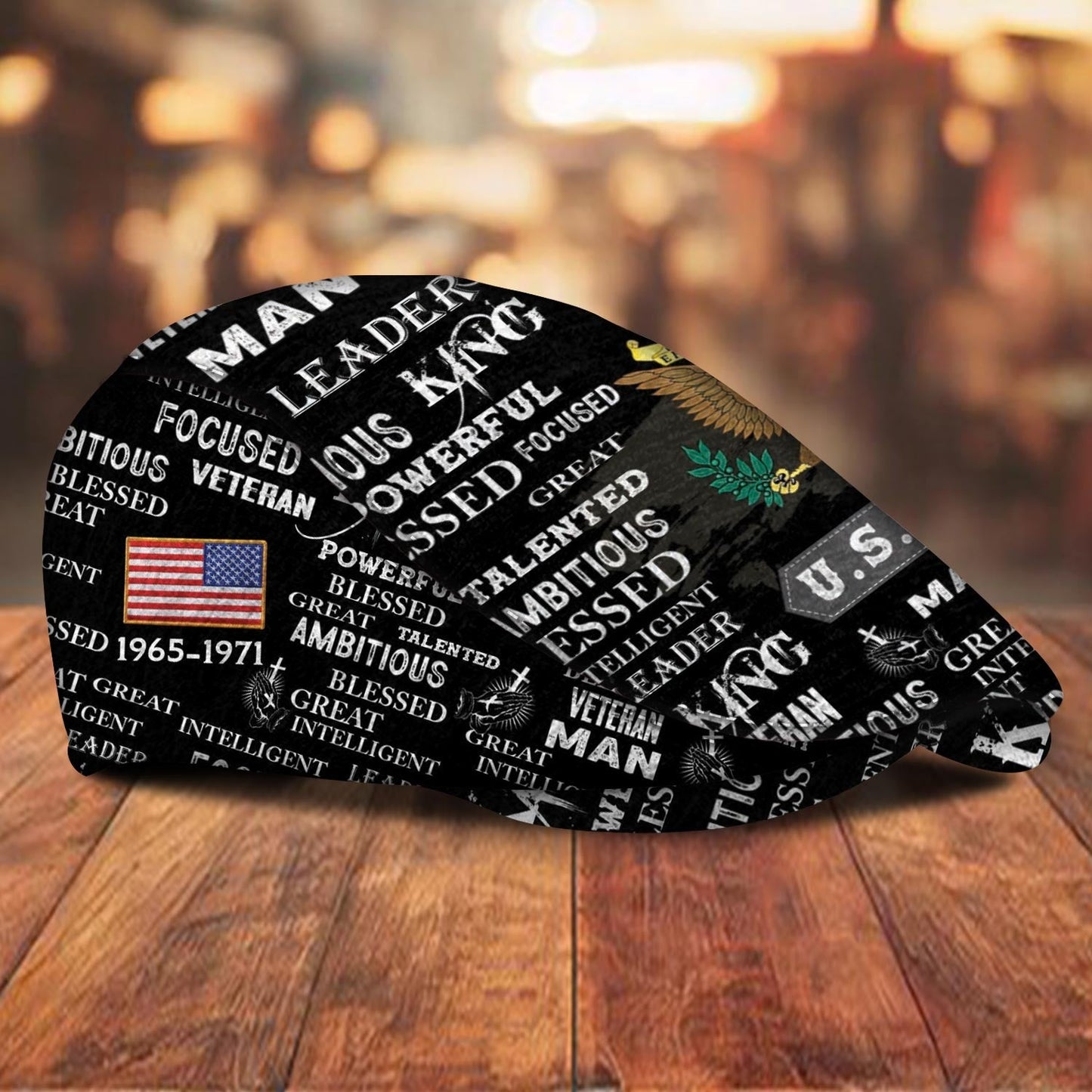 Custom U.S. Army Jeff Cap –  Anchor & Motto Typography Design