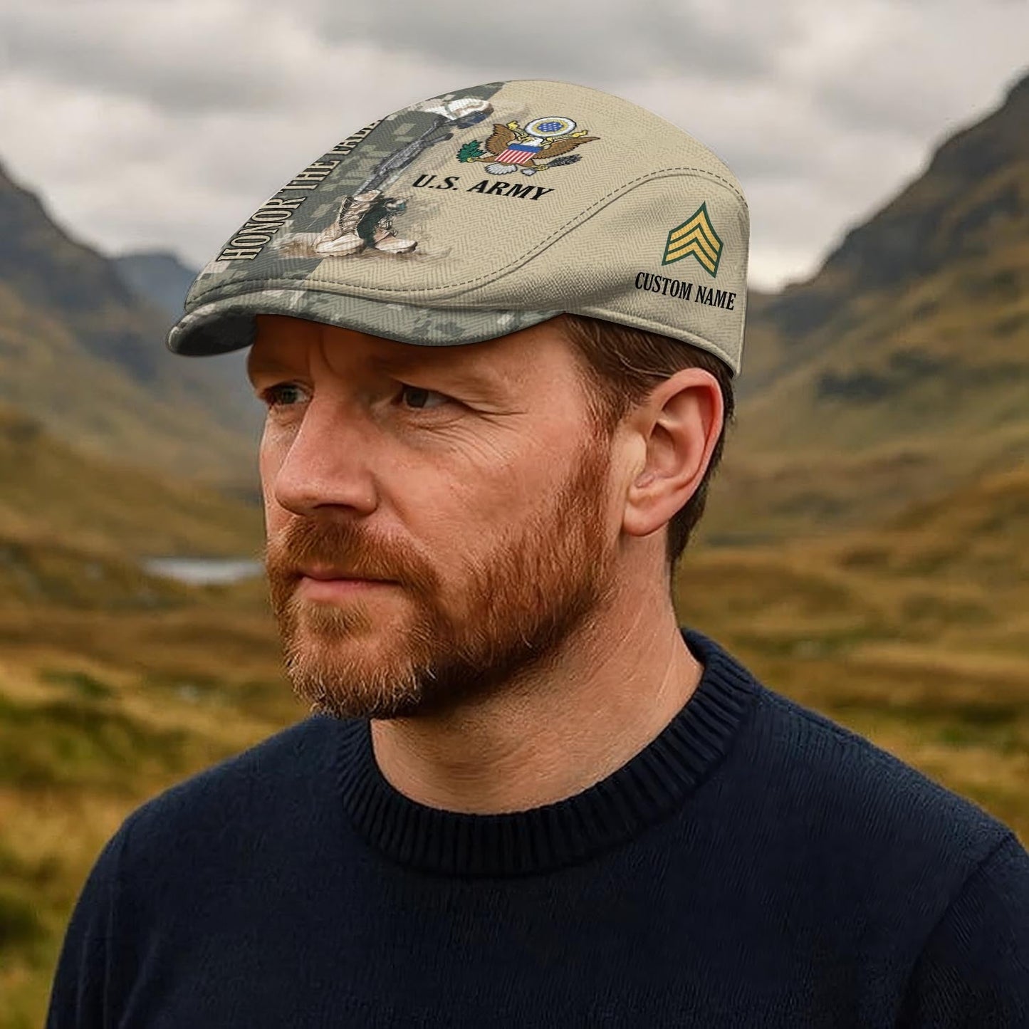 Custom U.S. Army Jeff Cap –  Honor The Fallen Camo Tribute Cap